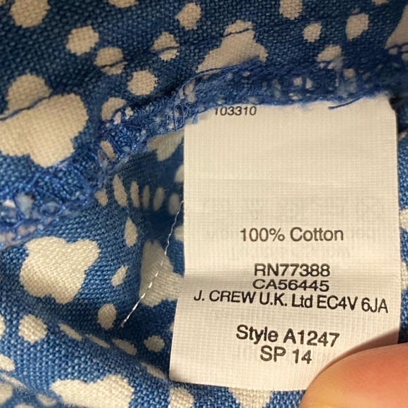 MADEWELL CHAMBRAY FLORAL STAMP POPOVER BLOUSE SIZE XS - Picture 6 of 9